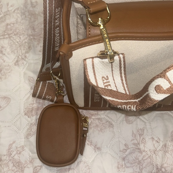 Steve Madden- Bwebberc Creme/Brown Satchel - Picture 4 of 13